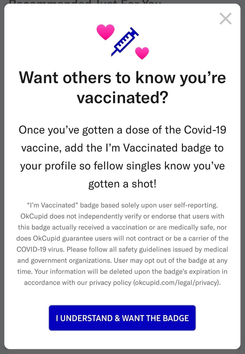 Dating apps try to convince you to get vaccinated, but it might not work